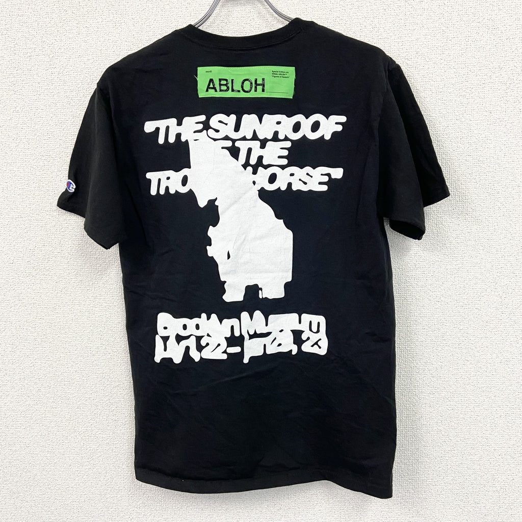 Champion　チャンピオン　半袖プリントTシャツ　黒　ブラック　Mサイズ　古着