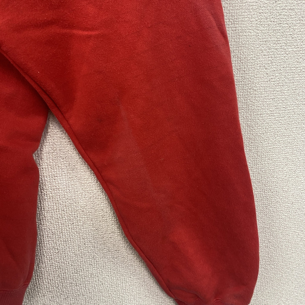 Staff wear　Team Mobil　スウェット/トレーナー　ラグランスリーブ　フェード　赤　レッド　Lサイズ　古着