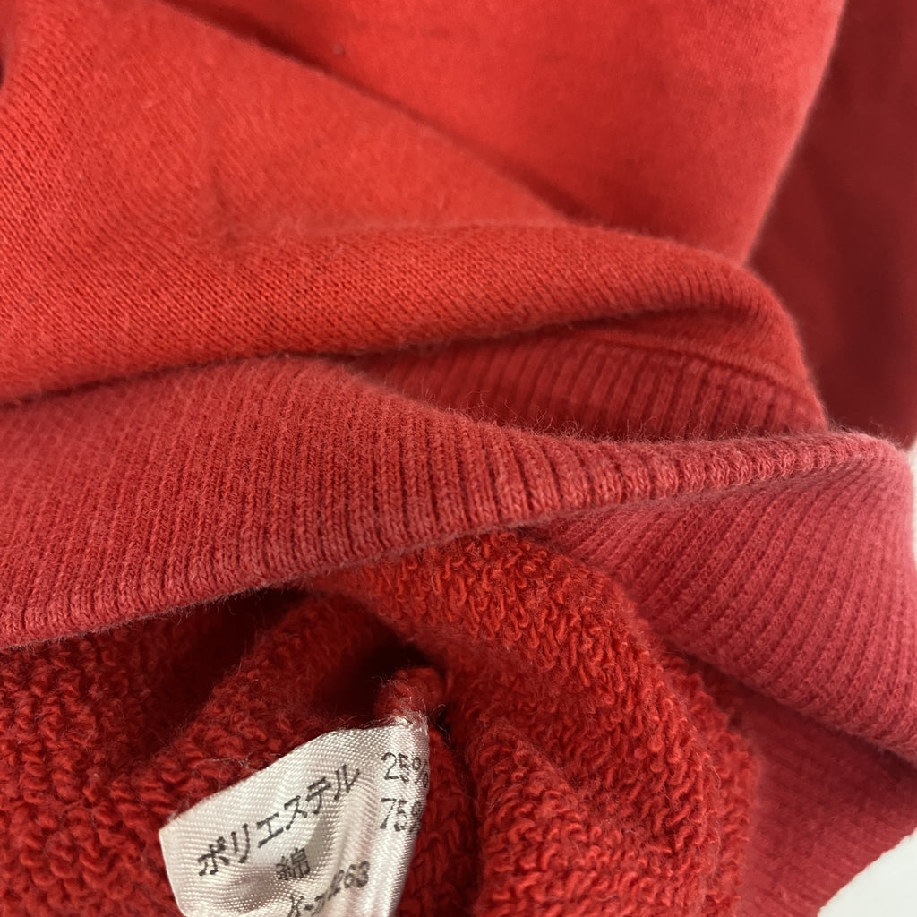 Staff wear　Team Mobil　スウェット/トレーナー　ラグランスリーブ　フェード　赤　レッド　Lサイズ　古着