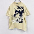 SHAMP　半袖プリントTシャツ　スケボー　スケーター　英字プリント　黄色　イエロー　Mサイズ　古着