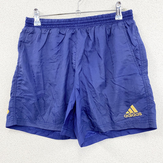 ～00s　adidas　アディダス　ハーフパンツ/ショートパンツ　ナイロンパンツ　デカロゴ　青　ブルー　Lサイズ　