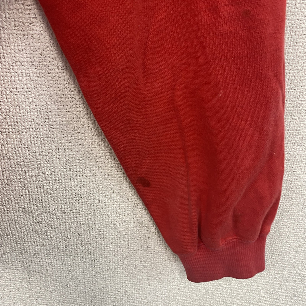 Staff wear　Team Mobil　スウェット/トレーナー　ラグランスリーブ　フェード　赤　レッド　Lサイズ　古着