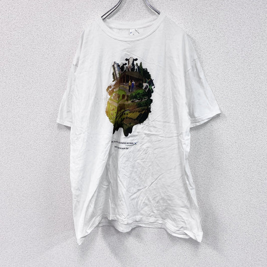 GILDAN　ギルダン　半袖プリントTシャツ　白　ホワイト　2XLサイズ