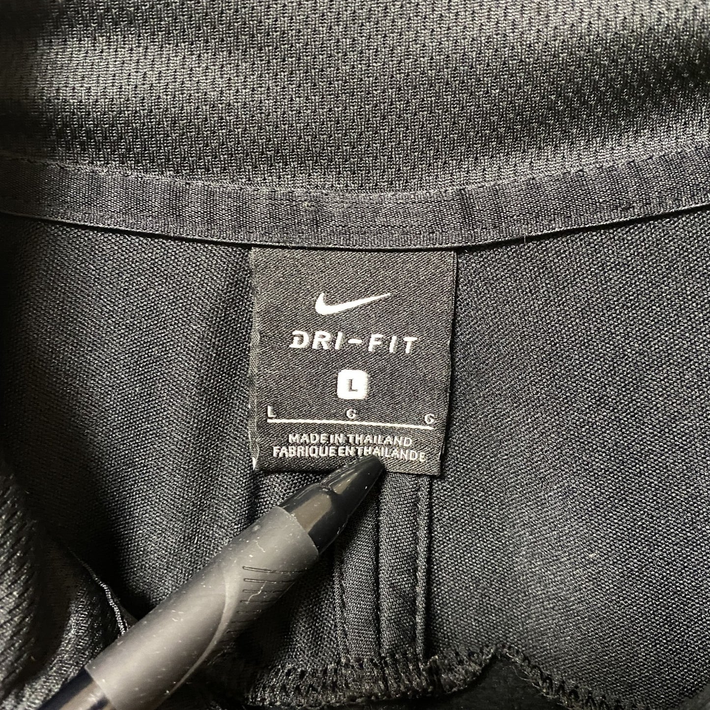 古着 used　NIKE ナイキ　DRI-FIT　長袖ドリルトップスウェット　スポーツウェア　裏起毛　ワンポイントロゴ　Lサイズ