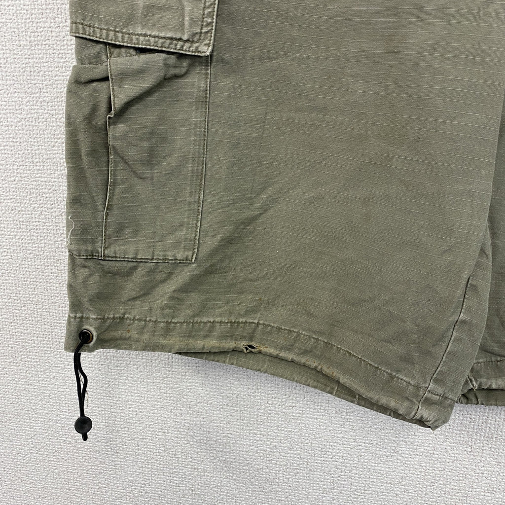 Dickies　ディッキーズ　ハーフカーゴパンツ　ショートパンツ　ドローコード　オリーブカーキ　古着