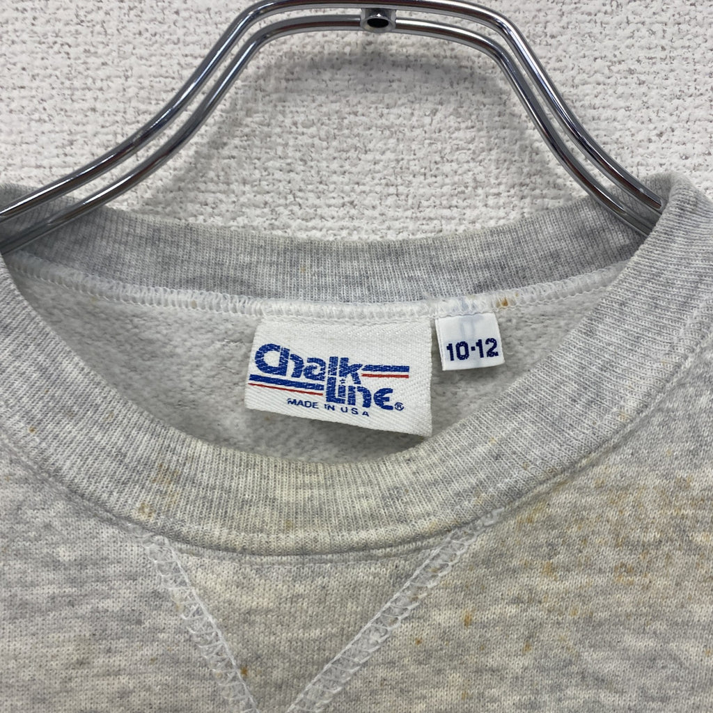 90s　Chalk Line　タズマニアンデビル　スウェット/トレーナー　前V　霜降りグレー　10-12サイズ　　ヴィンテージ　古着