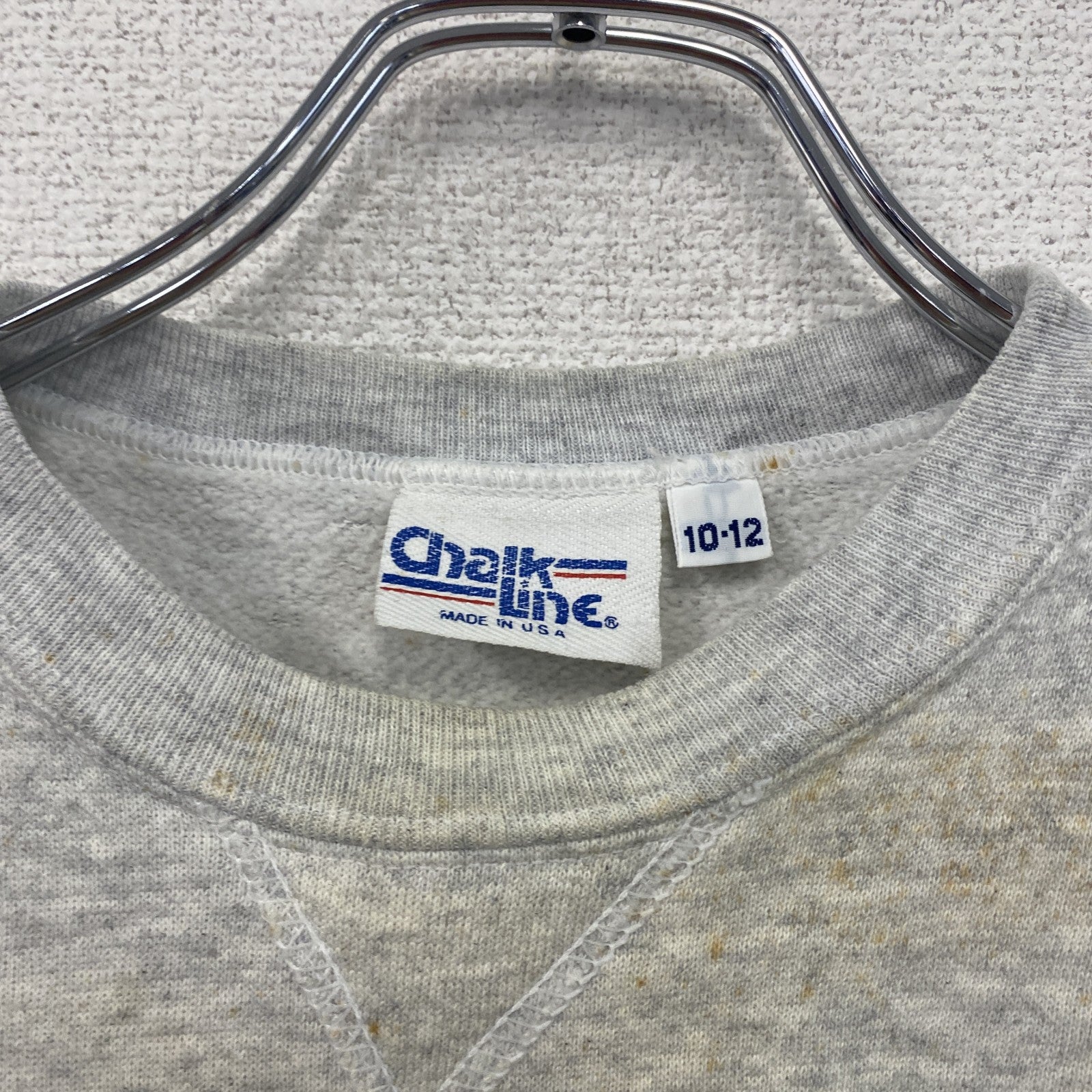 90s　Chalk Line　タズマニアンデビル　スウェット/トレーナー　前V　霜降りグレー　10-12サイズ　　ヴィンテージ　古着