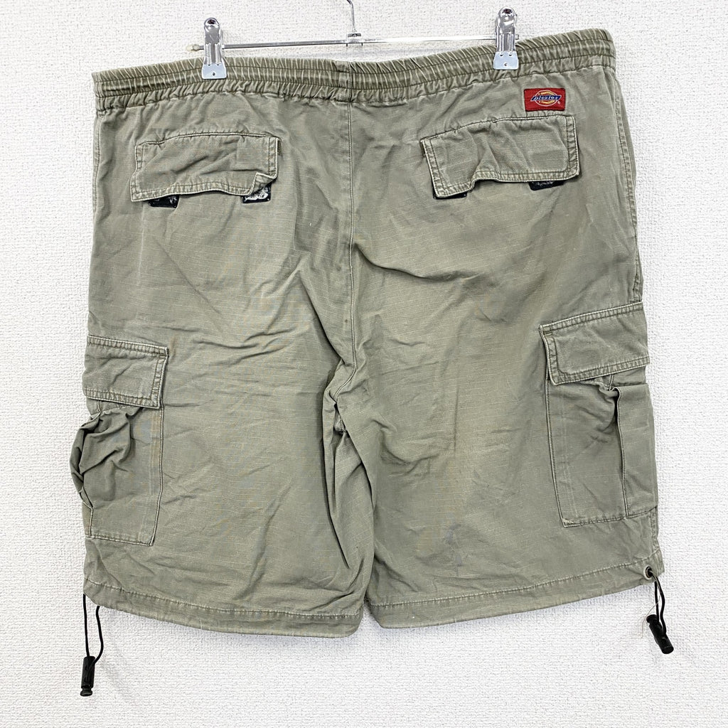 Dickies　ディッキーズ　ハーフカーゴパンツ　ショートパンツ　ドローコード　オリーブカーキ　古着