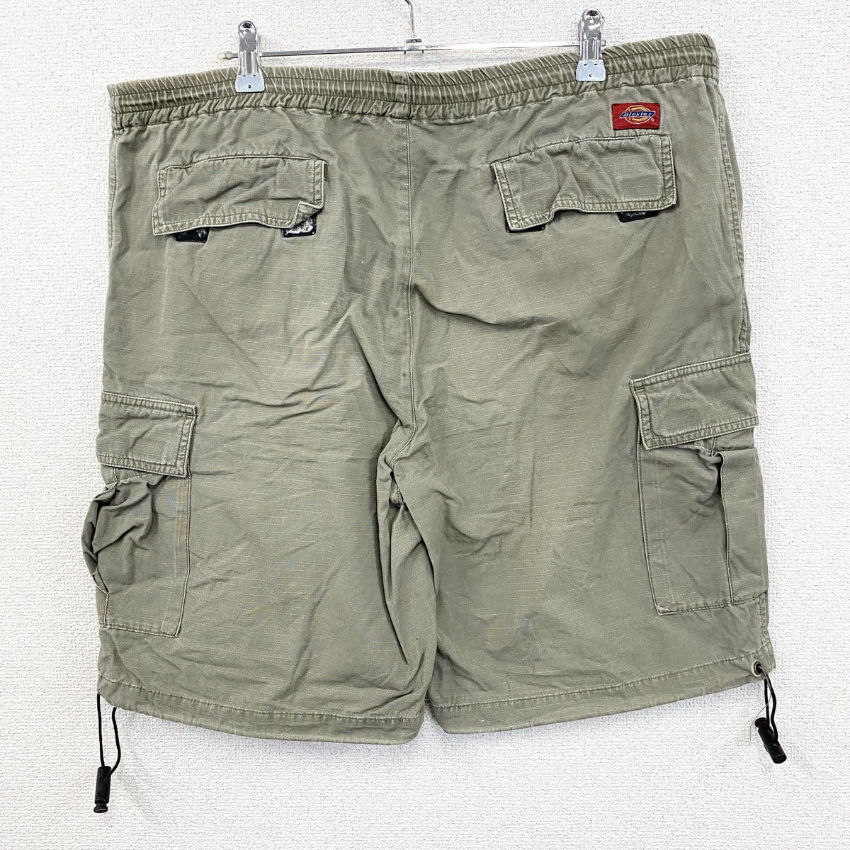 Dickies　ディッキーズ　ハーフカーゴパンツ　ショートパンツ　ドローコード　オリーブカーキ　古着