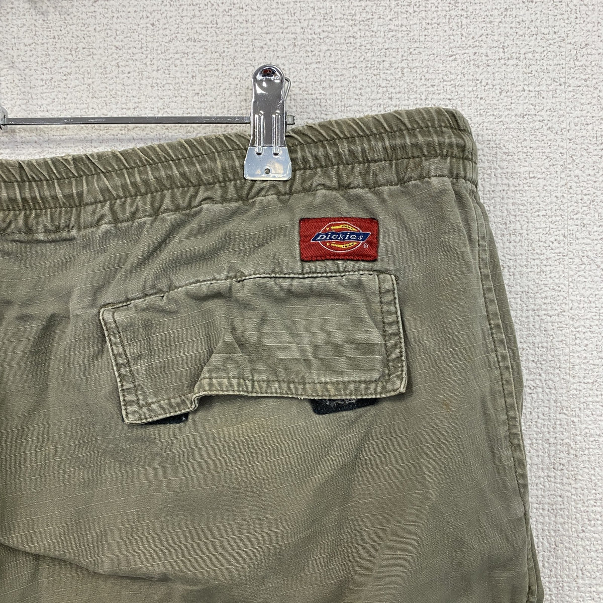Dickies　ディッキーズ　ハーフカーゴパンツ　ショートパンツ　ドローコード　オリーブカーキ　古着