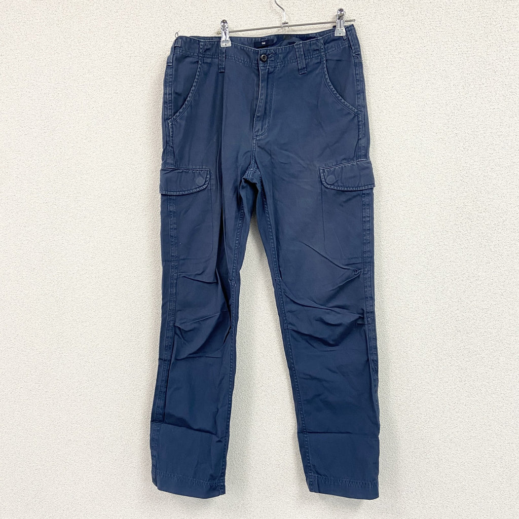 GAP　ギャップ　カーゴパンツ　ミリタリーパンツ　ジップフライ　紺　ネイビー　W32サイズ　古着