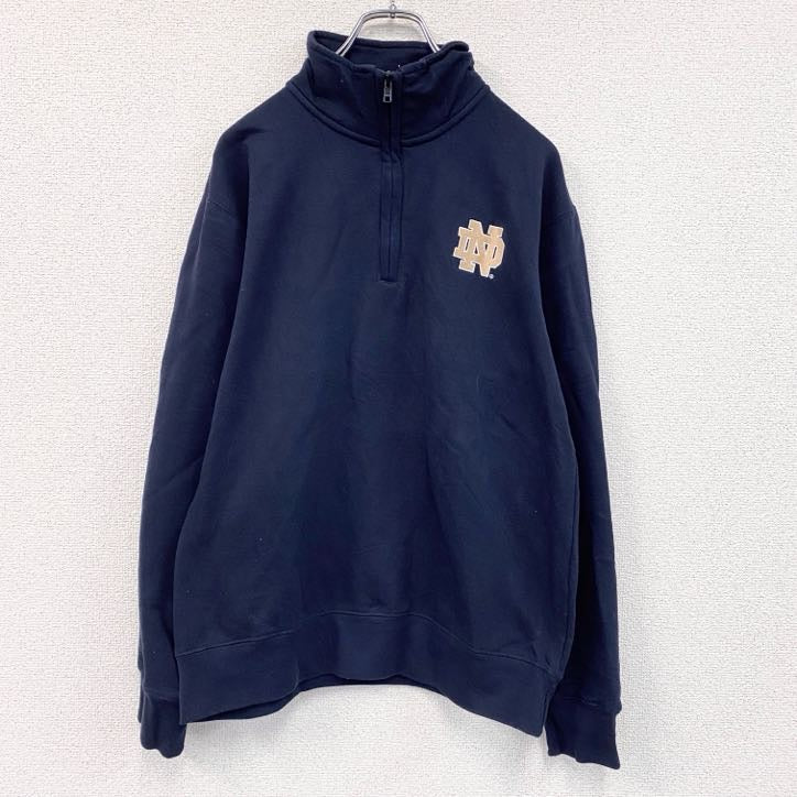 Champion　チャンピオン　ハーフジッププルオーバースウェット/トレーナー　紺　ネイビー　Mサイズ　古着