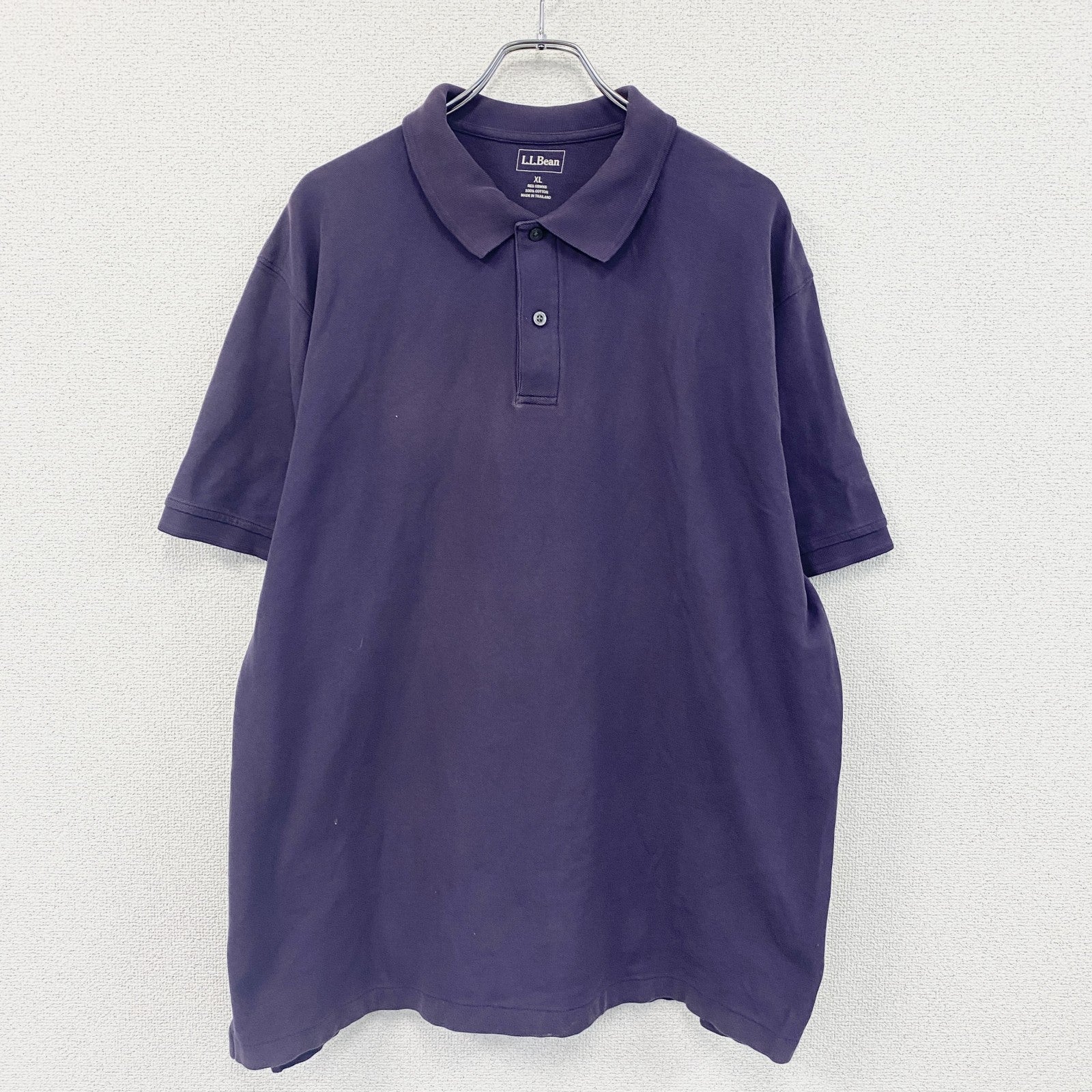 L.L.Bean　エルエルビーン　半袖ポロシャツ　紫　パープル　XLサイズ　　古着