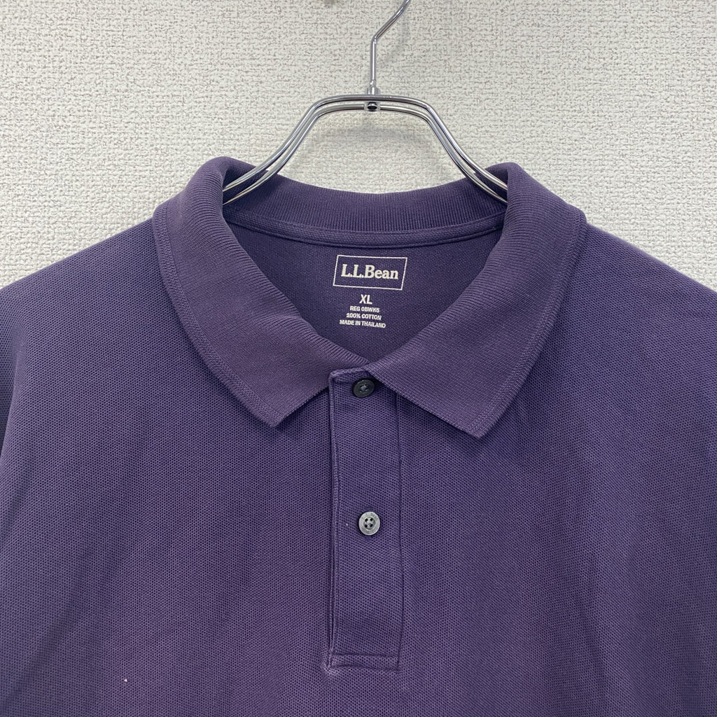 L.L.Bean　エルエルビーン　半袖ポロシャツ　紫　パープル　XLサイズ　　古着
