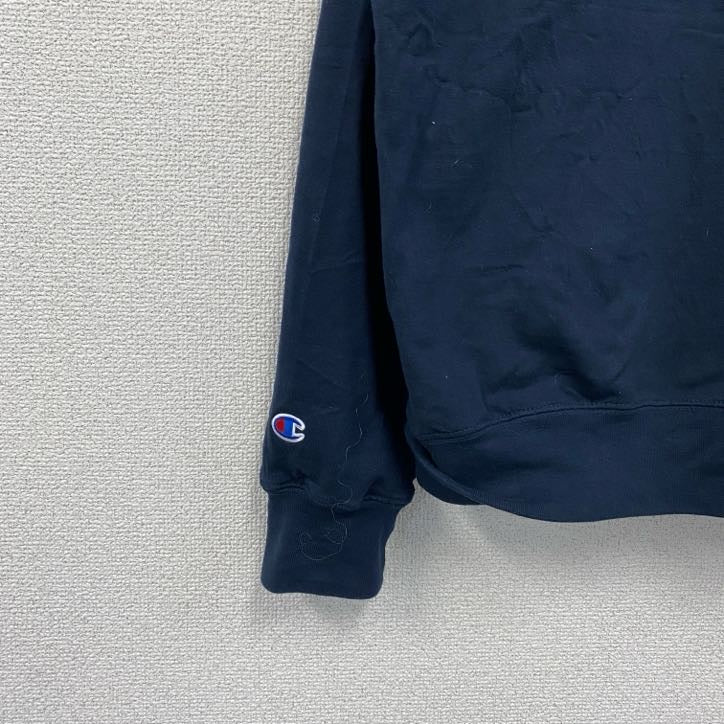 Champion　チャンピオン　ハーフジッププルオーバースウェット/トレーナー　紺　ネイビー　Mサイズ　古着