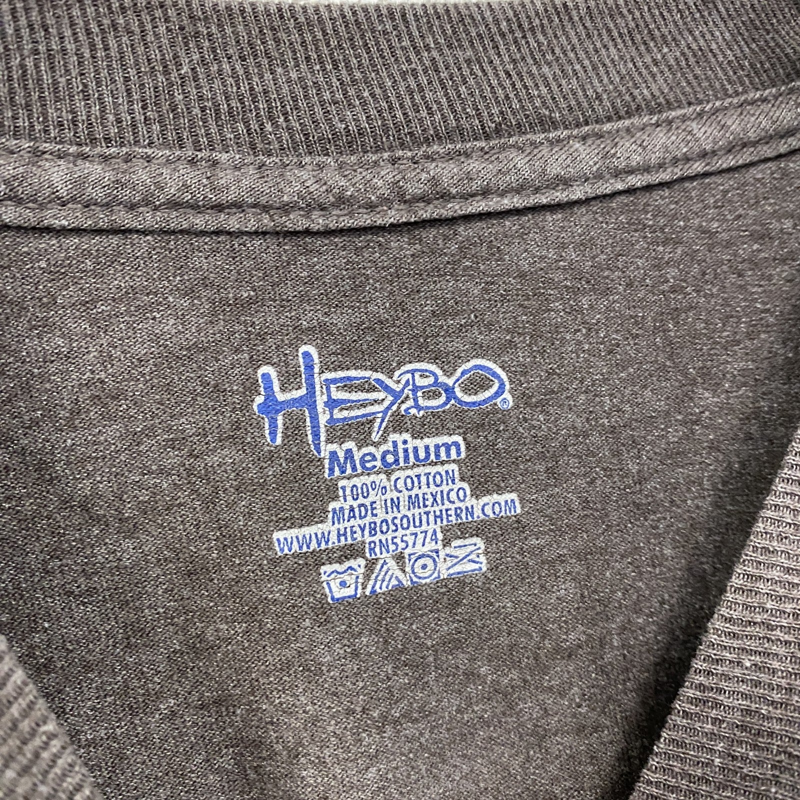 HEYBO　ヘイボ　長袖プリントアニマルTシャツ/ロンT　茶色　ブラウン　Mサイズ　古着