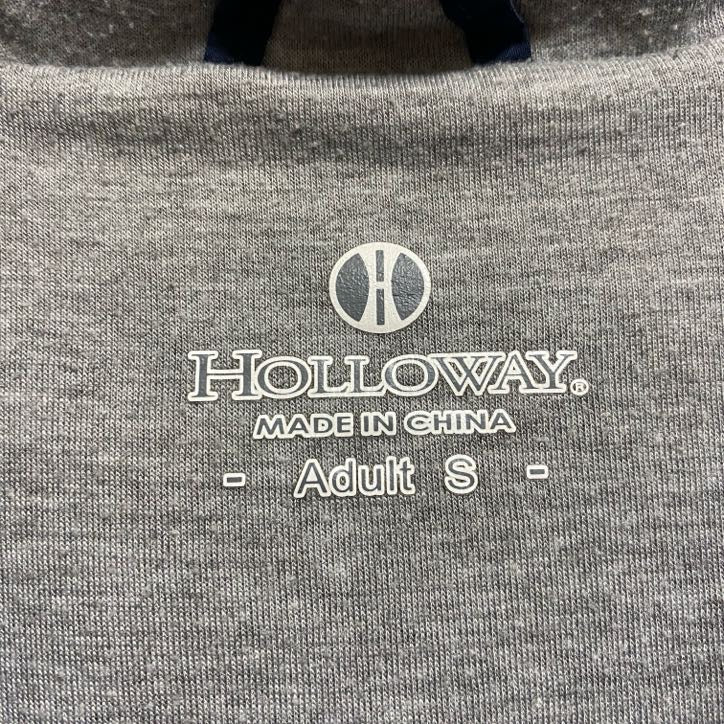 HOLLOWAY　ホロウェイ　フルジップジャケット　アーチプリント　ワッペン　刺繍ロゴ　紺　ネイビー　Sサイズ　古着