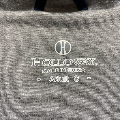 古着 used　HOLLOWAY　ホロウェイ　長袖ジップアップナイロンジャケット　ロゴワッペン刺繍パーカー　ネイビー　秋冬服