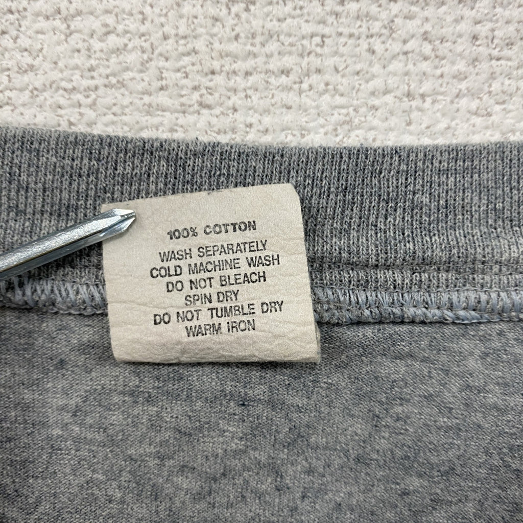 ～00s　CLOTHING　半袖プリントTシャツ　企業ロゴ　両面プリント　ヴィンテージ　灰色　グレー　Lサイズ　古着