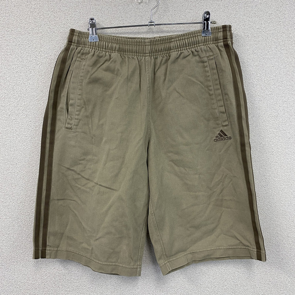 90s　adidas　アディダス　ハーフパンツ/ショートパンツ　万国旗タグ　ベージュ　Mサイズ　古着