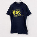 ～90s　半袖プリントTシャツ　メッセージT　英字プリント　シングルステッチ　ヴィンテージ　黒　ブラック　古着