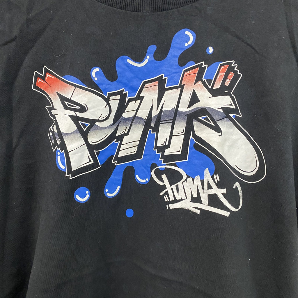 PUMA　プーマ　半袖プリントTシャツ　黒　ブラック　XXLサイズ　古着