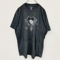 OLD TIME　半袖ロゴプリントTシャツ　ピッツバーグ・ペンギンズ　ダークグレー　ビックシルエット　XXLサイズ　古着
