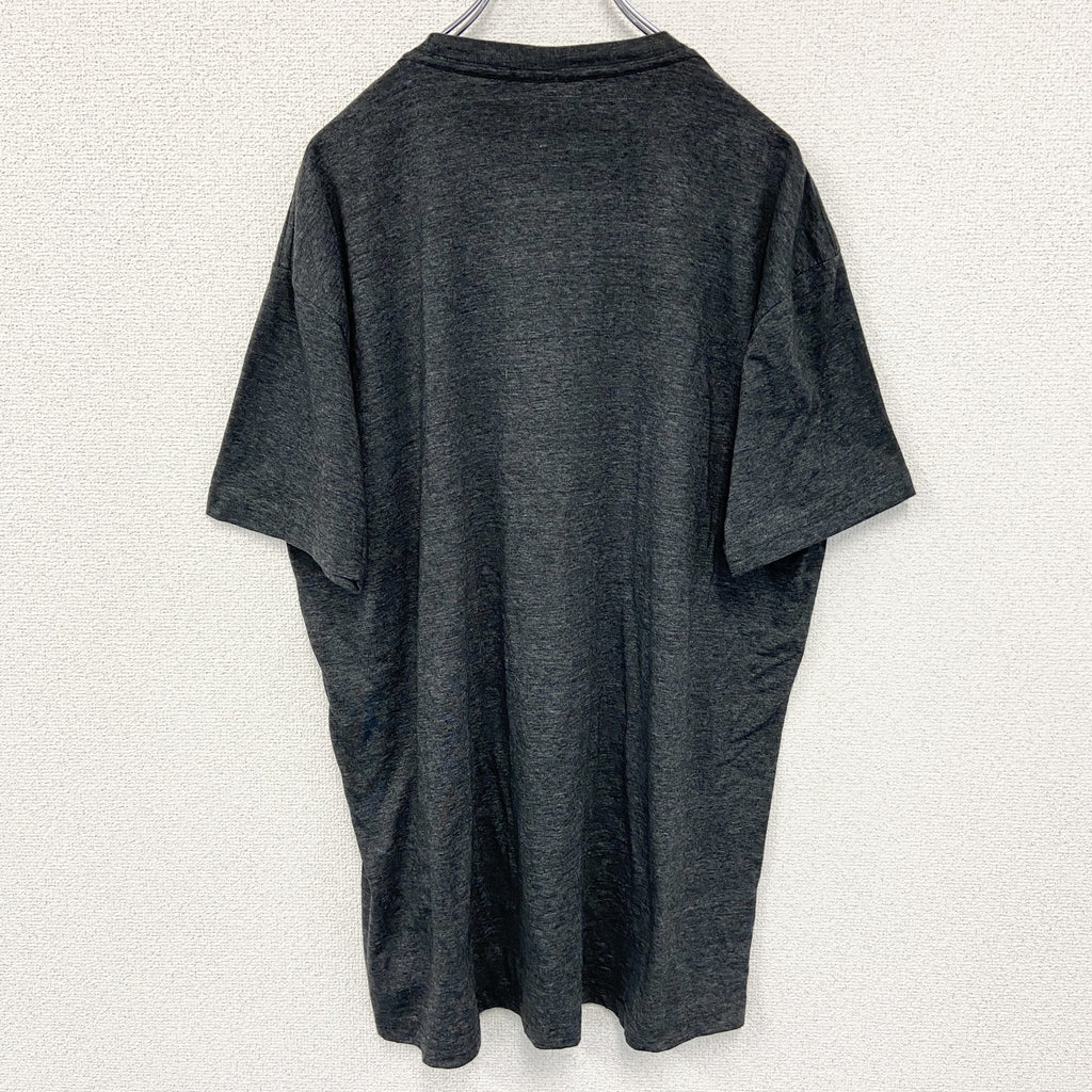 OLD TIME　半袖ロゴプリントTシャツ　ピッツバーグ・ペンギンズ　ダークグレー　ビックシルエット　XXLサイズ　古着