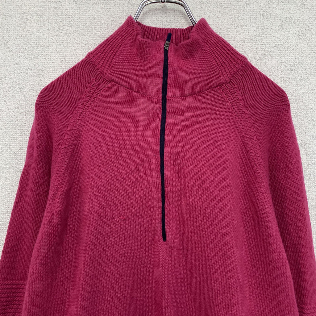NIKE GOLF　ナイキゴルフ　ハーフジップウールニットセーター　ピンク　Lサイズ　古着
