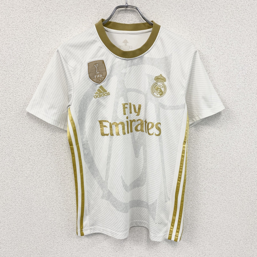 adidas　アディダス　レアルマドリード　半袖Tシャツ　ユニフォーム　白　ホワイト　Mサイズ　古着