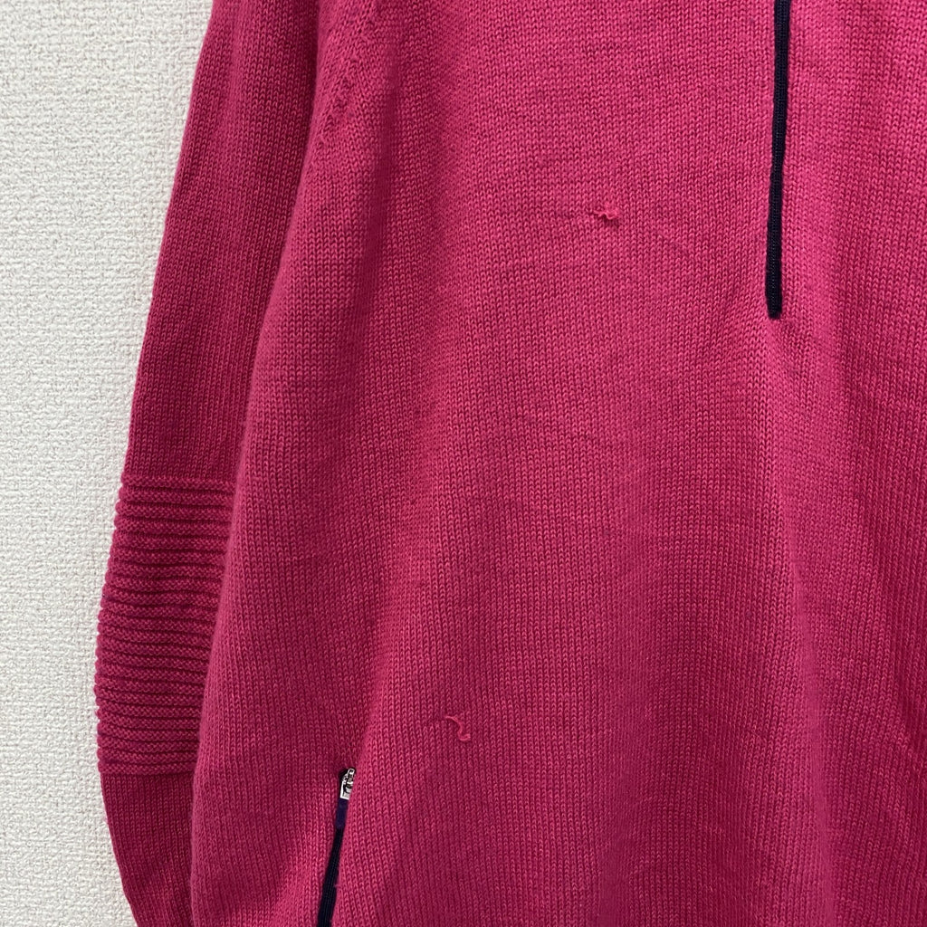 NIKE GOLF　ナイキゴルフ　ハーフジップウールニットセーター　ピンク　Lサイズ　古着