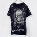 BLACK ROCK　ブラック ロック　半袖プリントTシャツ　ドクロ　ラインストーン　黒　ブラック　Sサイズ　古着