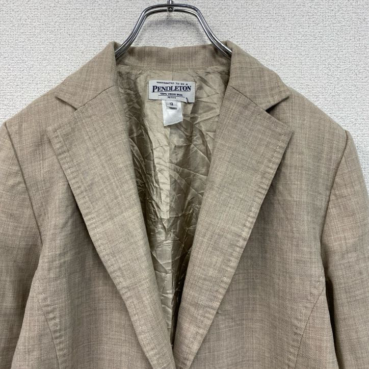 ～00s　PENDELTON　ペンドルトン　テーラードジャケット/ブレザー　1B　ベージュ　12サイズ　古着