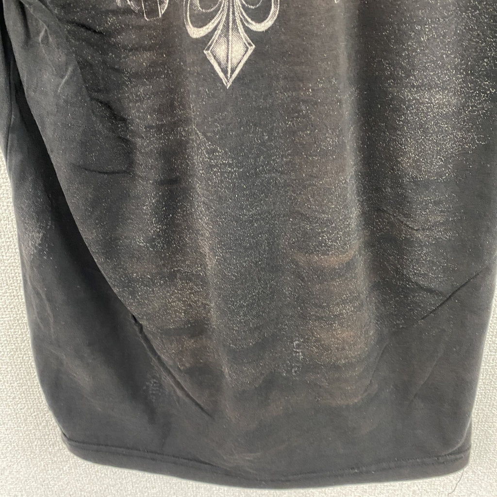 BLACK ROCK　ブラック ロック　半袖プリントTシャツ　ドクロ　ラインストーン　黒　ブラック　Sサイズ　古着