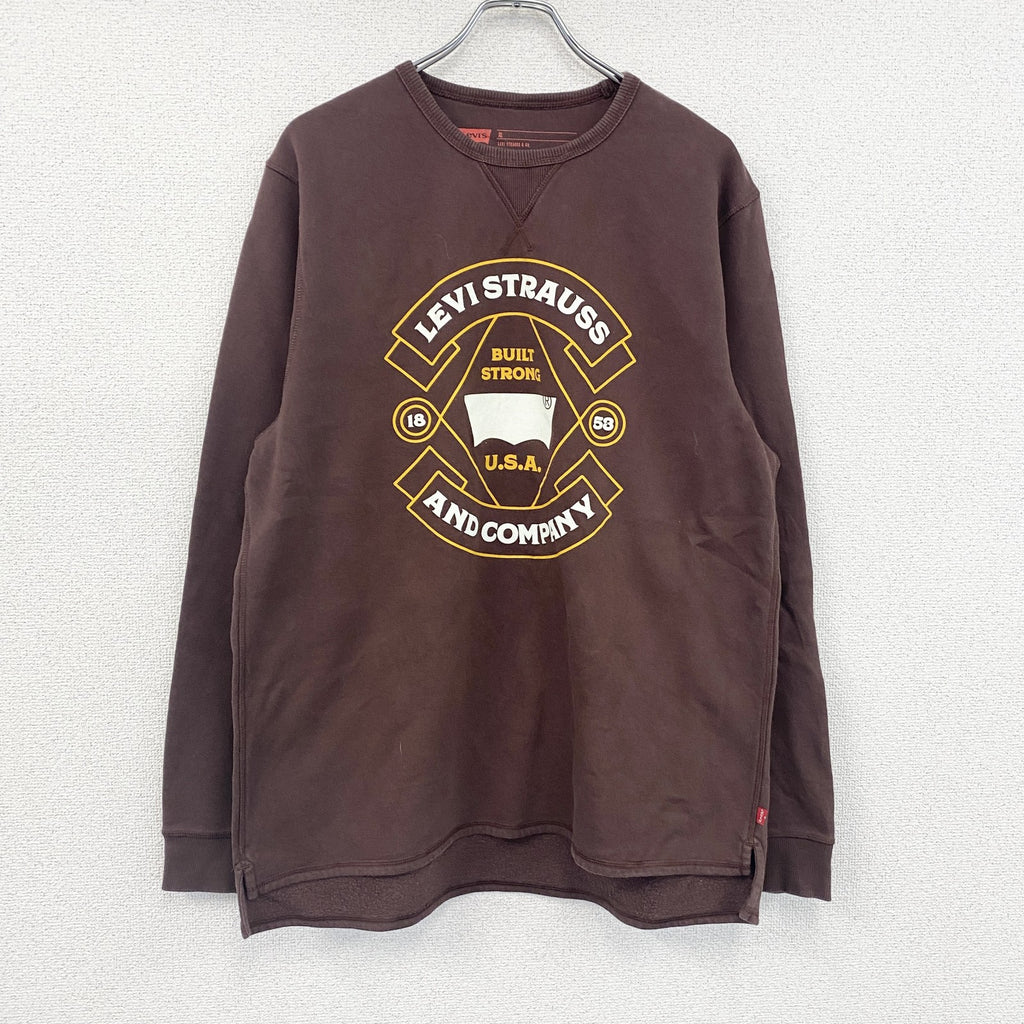 Levi’s　リーバイス　スウェット/トレーナー　前V　茶色　ブラウン　XLサイズ　古着