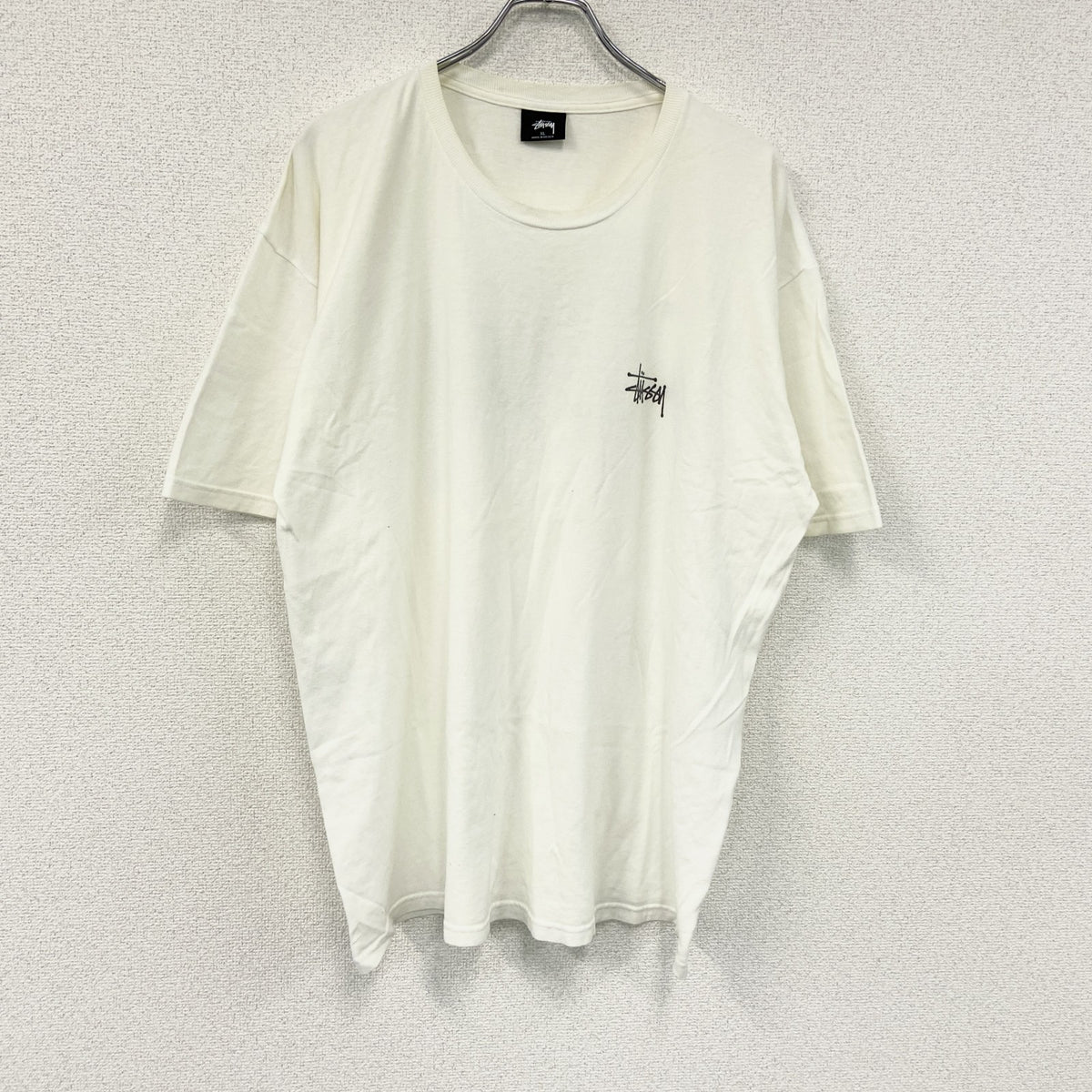 STUSSY　ステューシー　半袖プリントTシャツ　白　ホワイト　XLサイズ　古着