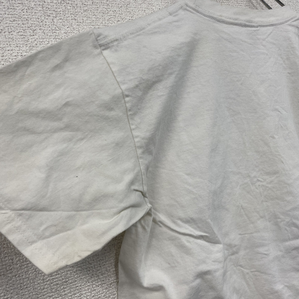 GILDAN　ギルダン　半袖プリントTシャツ　人物T　誰やねん　白　ホワイト　Mサイズ　古着