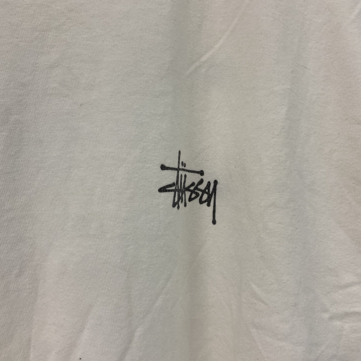 STUSSY　ステューシー　半袖プリントTシャツ　白　ホワイト　XLサイズ　古着