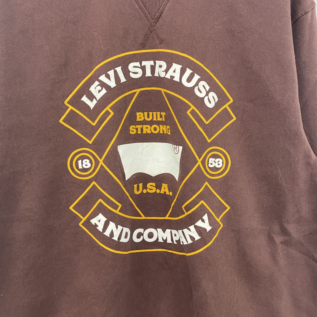 Levi’s　リーバイス　スウェット/トレーナー　前V　茶色　ブラウン　XLサイズ　古着