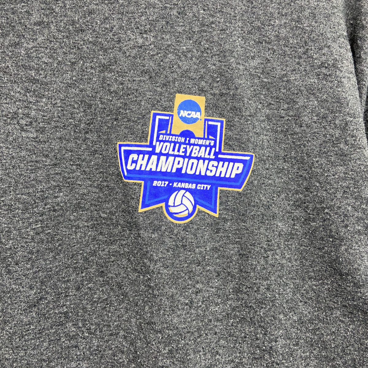 Champion　チャンピオン　NCAA　長袖プリントTシャツ　灰色　グレー　XLサイズ　古着