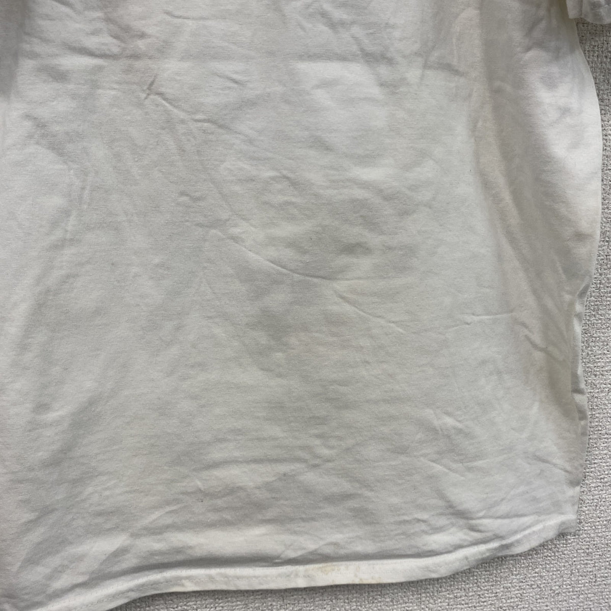 GILDAN　ギルダン　半袖プリントTシャツ　人物T　誰やねん　白　ホワイト　Mサイズ　古着