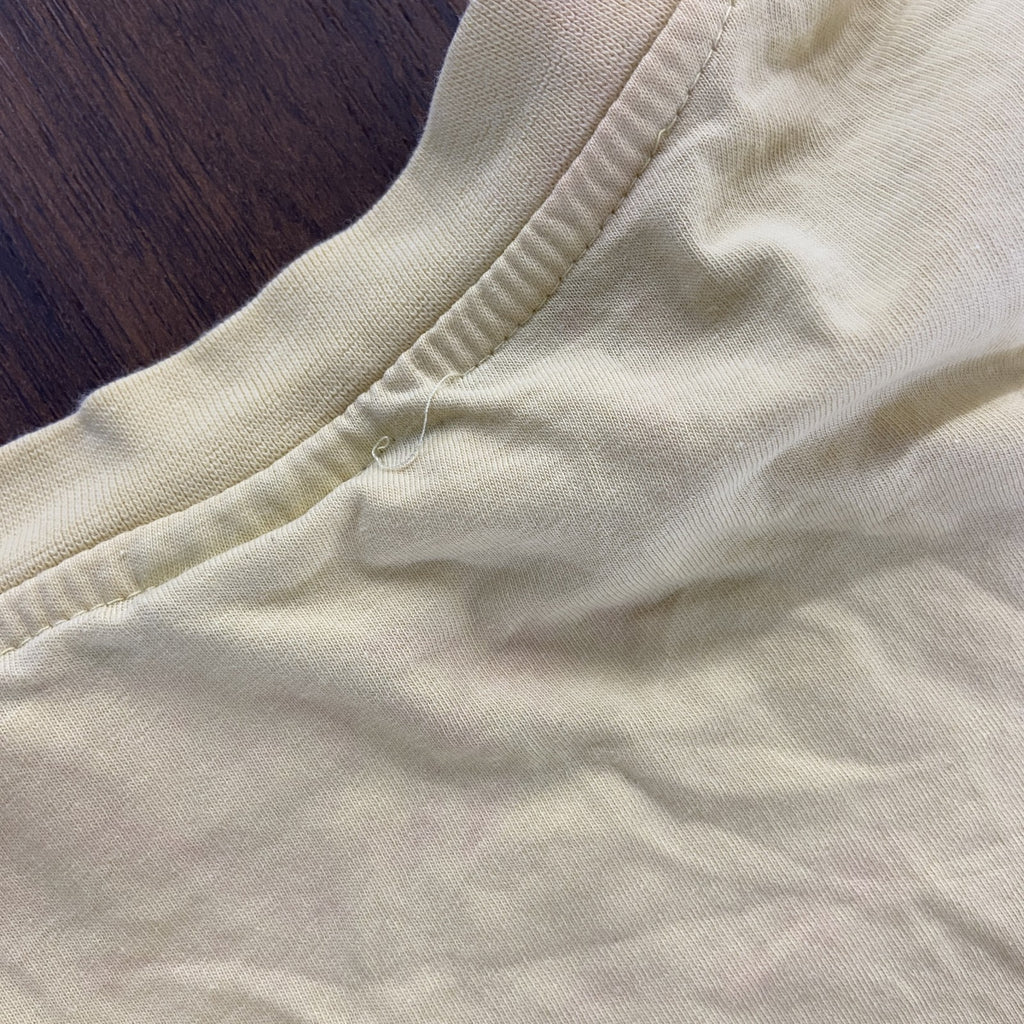 SHAMP　半袖プリントTシャツ　スケボー　スケーター　英字プリント　黄色　イエロー　Mサイズ　古着