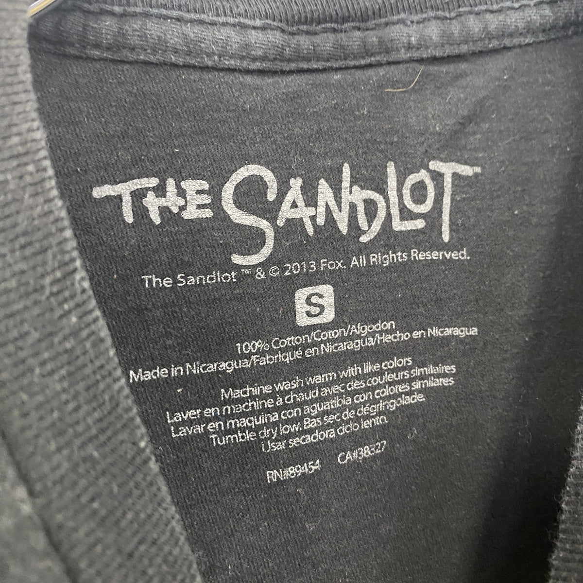 THE SANDLOT　サンドロット　半袖Tシャツ　ムービーT　黒　ブラック　Sサイズ　古着