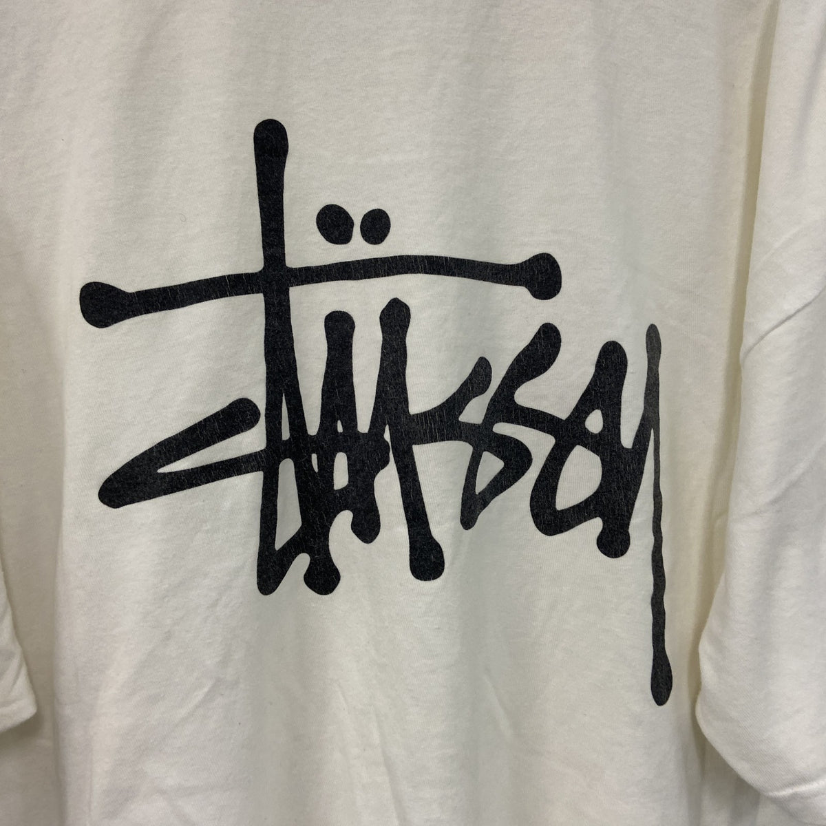 STUSSY　ステューシー　半袖プリントTシャツ　白　ホワイト　XLサイズ　古着