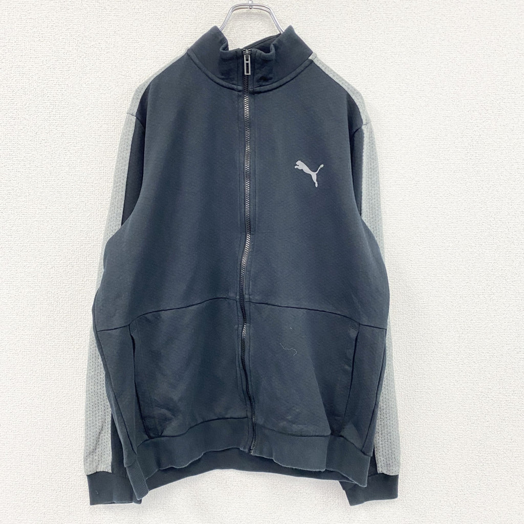 PUMA　プーマ　トラックジャケット/ジャージ　黒　ブラック　Lサイズ　古着