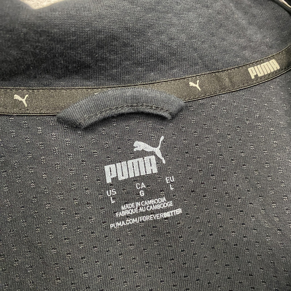 PUMA　プーマ　トラックジャケット/ジャージ　黒　ブラック　Lサイズ　古着