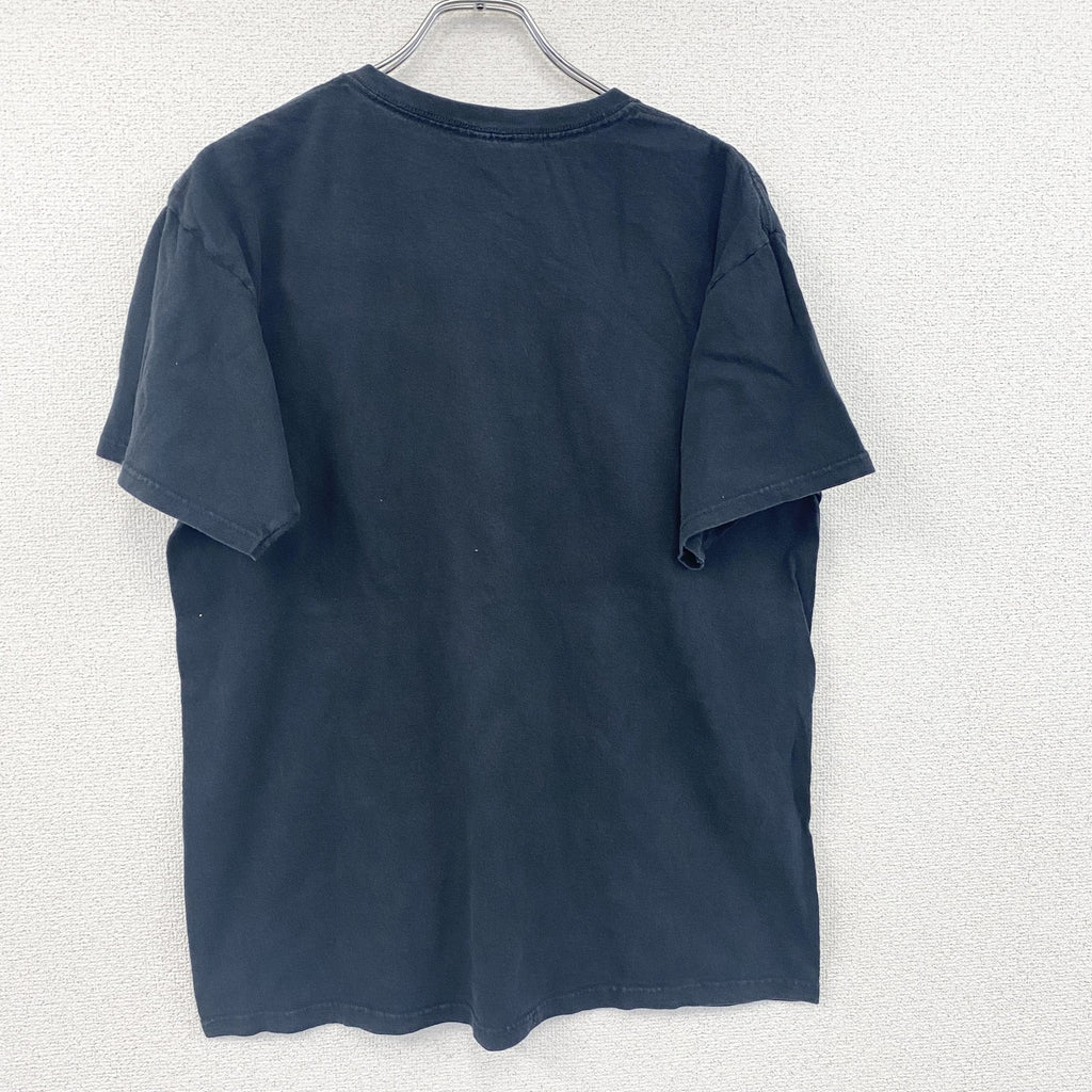 90s～　anvil　アンヴィルl　半袖Tシャツ　スタンフォード大学　カレッジロゴ　3連プリント　黒　ブラック　Lサイズ　　ヴィンテージ　古着