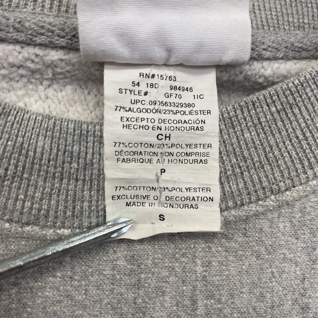 Champion　チャンピオン　リバースウィーブ　スウェット/トレーナー　ワッペン　刺繍ロゴ　現行　灰色　グレー　Sサイズ　古着