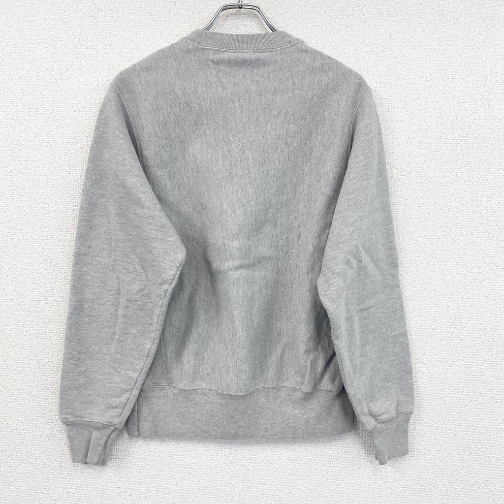 Champion　チャンピオン　リバースウィーブ　スウェット/トレーナー　ワッペン　刺繍ロゴ　現行　灰色　グレー　Sサイズ　古着