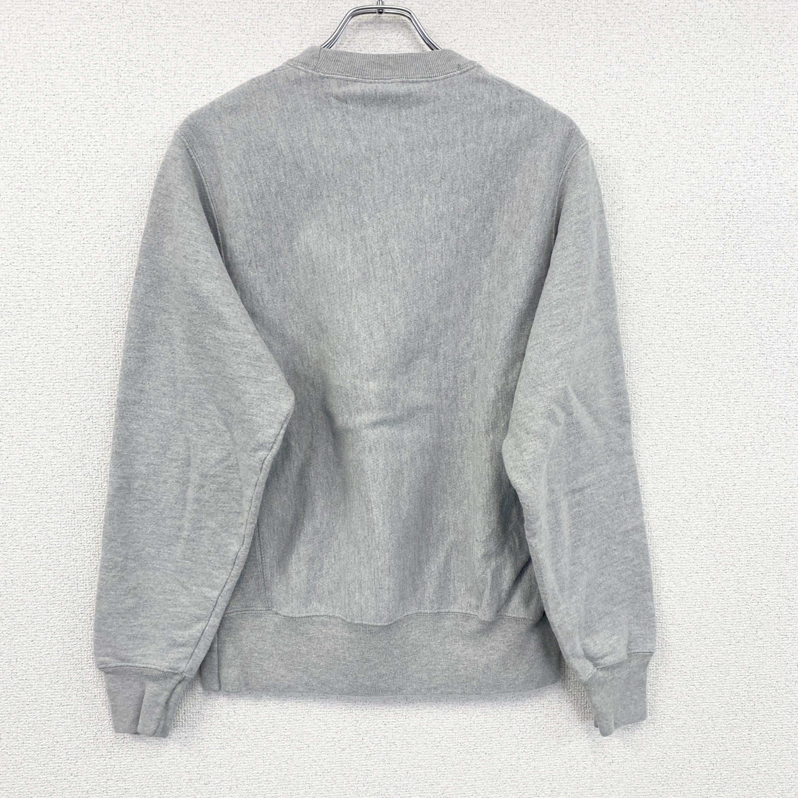 Champion　チャンピオン　リバースウィーブ　スウェット/トレーナー　ワッペン　刺繍ロゴ　現行　灰色　グレー　Sサイズ　古着